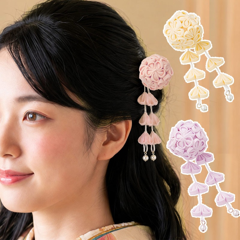 髪飾りくす玉 花かんざし