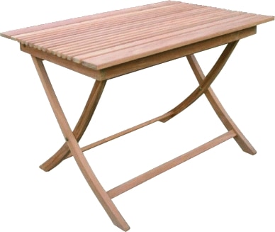 チーク材　ガーデンテーブル 折りたたみ式 外に置ける！折りたたみガーデンテーブル5点セット【チーク材使用