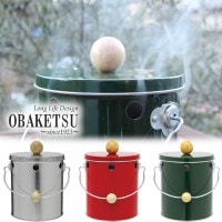 蚊遣り 蚊やり  蚊取り線香入れ おしゃれ OBAKETSU オバケツ  蚊遣りバケツ シルバー/赤/緑