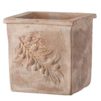 プランター 植木鉢 テラコッタ鉢 オリーブポット スクエアー アンティコ 45×45×45cm ガーデニング園芸用品