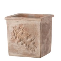 プランター 植木鉢 テラコッタ鉢 オリーブポット スクエアー アンティコ 30×30×29cm ガーデニング園芸用品