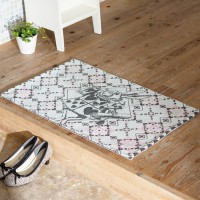 玄関マット 室内・屋内用 ふしぎの国のアリス インテリアマット(ラッパうさぎ)  約80×50cm 洗える玄関マット