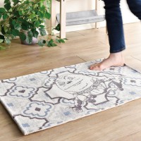 玄関マット 室内・屋内用 ふしぎの国のアリス インテリアマット(ハンプティダンプティ)  約80×50cm 洗える玄関マット