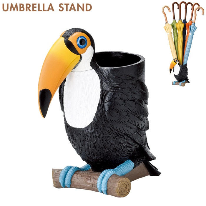 傘立て かさ立て 組立式 トゥーカン 鳥 可愛い おしゃれ 店舗 ガーデン
