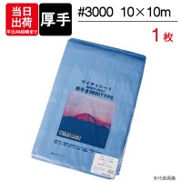 ブルーシート 厚手 10×10m #3000 1枚単位 レジャー シート 敷物 ござ 災害 台風 防災 養生 対策 運動会 行楽 花見 海水浴 キャンプ