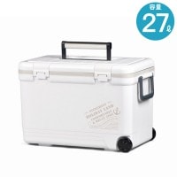 クーラーボックス 大型 保冷 ホリデー ランド クーラー 27L 500ml×24本分 ホワイト 保冷力 発泡材 取手 日本製 クーラーバッグ ショルダーベルト付き