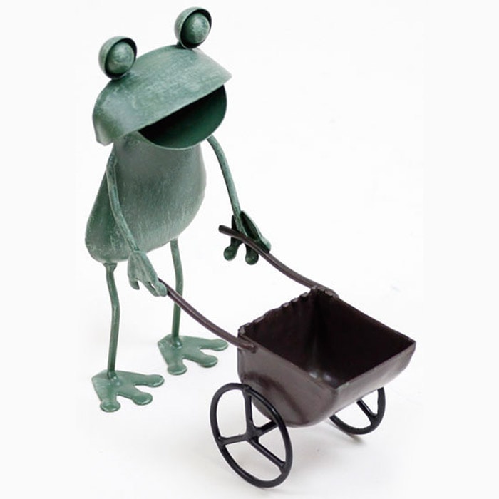 ガーデン オーナメント インテリア雑貨 ブリキ製 カエル 蛙 かえる