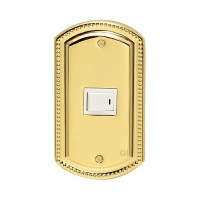 スイッチカバー プレート 1穴  1口用 コンセント コンセントカバーおしゃれ 真鍮 PVD仕上げ PB ブラス色 高級 金属 ゴールド 金色 レリーフ