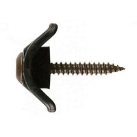 波板 取付 金具 ナミイタ 木ビス 木下地用 鉄 頭ナベ 5.0×35mm 全ネジ ポリカーボネート 座金 ブロンズ 茶 パッキン 黒 付 100本入れ 垂木　胴縁 角材 母屋 ナミイタ 生子 ポリカ