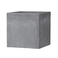 プランター 大型 植木鉢 正方形 ファイバークレイ 鉢 おしゃれ バスク キューブ グレー 幅395×奥行395×高さ400 穴あり ガーデニング 