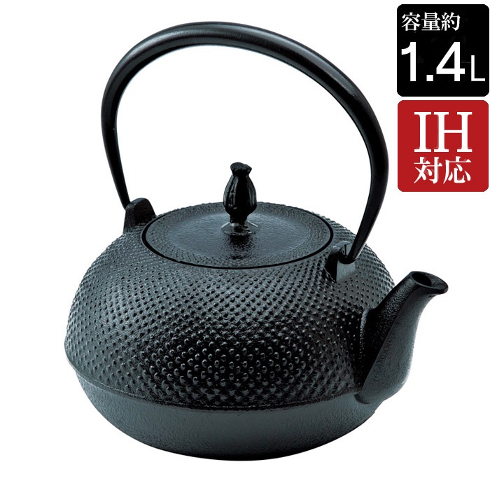 南部鉄器 希 南部鉄器 南部鉄 鉄瓶 希（のぞみ） IH対応 約直径16.5×高さ20.0cm