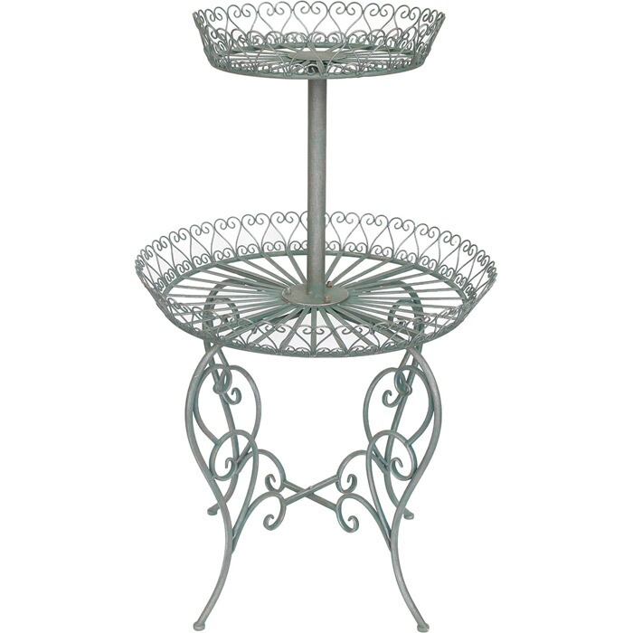 トレイ付き エレガンス アイアン プランタースタンド トレイ付き エレガンス アイアン プランタースタンド