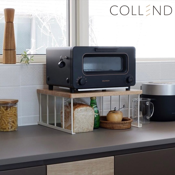 キッチンラック おしゃれ 天然木 COLLEND コレンド 幅400×奥行350×高さ 