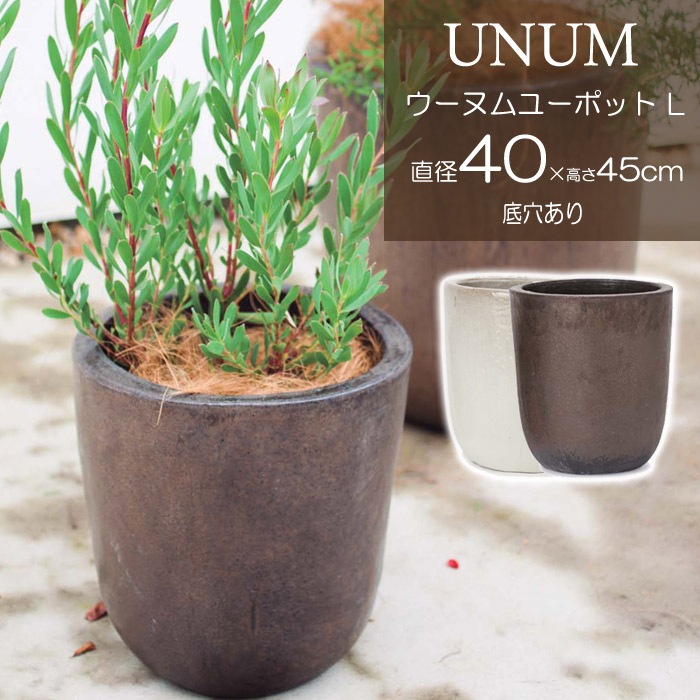 プランター 植木鉢 底穴あり ウーヌム ユーポット プランター ホワイト