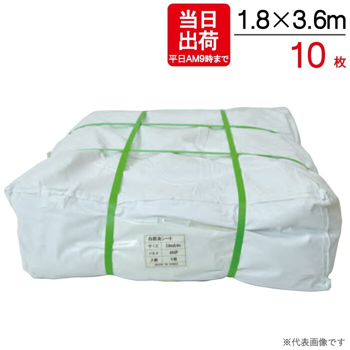 防炎シート 白 ホワイト PVCポリエステル 1.8m×3.6m ホワイト 10枚単位 ハトメ(ピッチ45cm) 1間 防炎 飛散防止 建築 新築 リフォーム 塗装 外壁 工事 仮設 安全 足場用 解体 溶接 壁面 床面 養生 カ