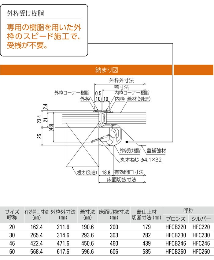 点検口 床下 アルミ点検口 ホーム床点検口 木下地 HFCB230 気密タイプ ダイケン アルミ ブロンズ 茶 開口寸法 265.4mm 1台単位 仕上厚15mm 回転取手 歩行用 住宅 フローリング フロア 室内 建築金物