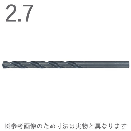 鉄工用 ストレートドリル 三菱マテリアル ハイス SDD0270 刃先径2.7×全長64.8×有効長37.8mm 10本1セット単位 ストレート軸 鉄工 鋼 鋳鉄 軽合金