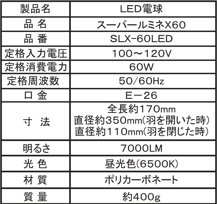  ŵ  led ŵ 100v  ѡߥ X 60 SLX-60LED CL ض  E26 ļ  ŵ1ñ ȼ  饤  饤 ۸ ȥɥ  ɺ    DIY