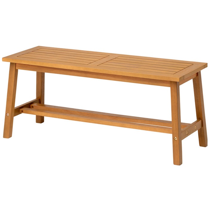 ベンチ 木製 屋外 天然木 ユーカリ材 マリーウッド ベンチ 幅100 奥行35 高さ42cm 組立式 長椅子 チェア 送料無料