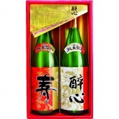 豪華金箔入りシリーズ　純金入「寿」醉心（1800ml)×２本セット