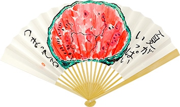 白扇子（大）　両面普通紙貼り