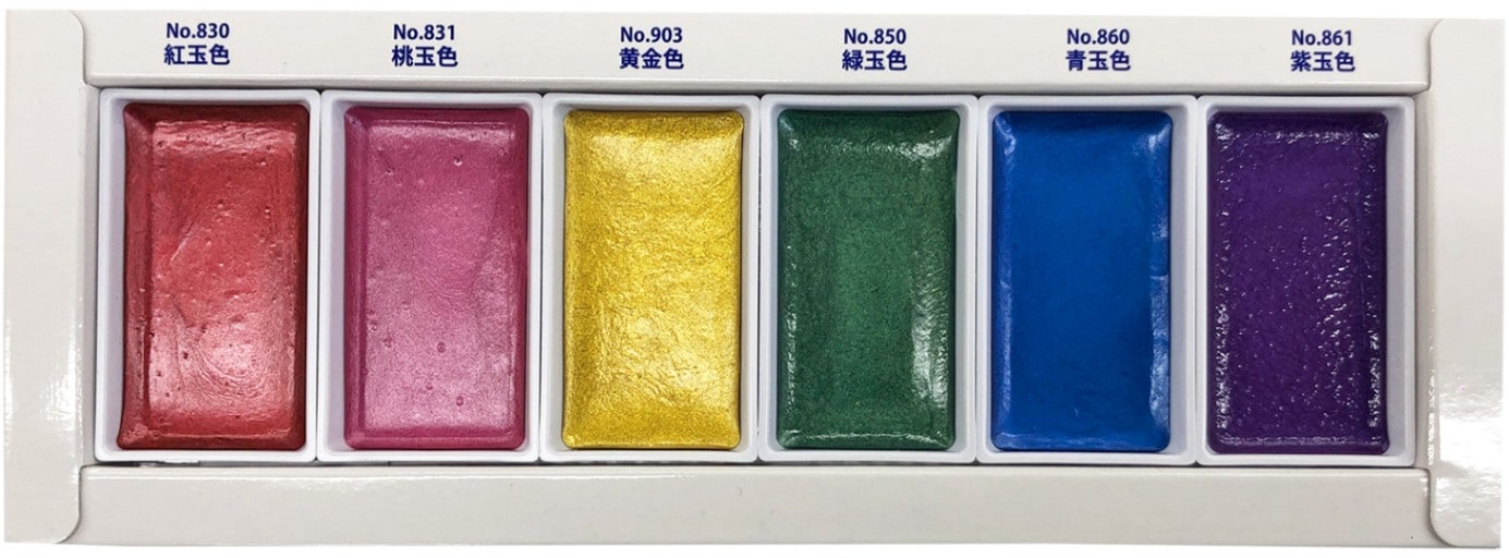 顔彩耽美　ジェムカラーズ 6色セット