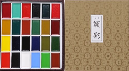 吉祥顔彩　２４色（布箱入り）