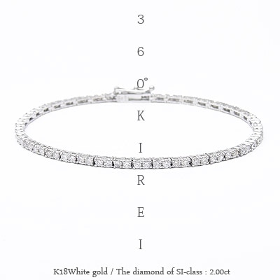 テニスブレスレット ダイヤ 2ct 18金 イエロー ピンク ホワイトゴールド ブレスレット 記念日 レディース ジュエリー アクセサリー