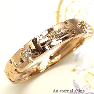 指輪 ピンキーリング ダイヤモンド 10金 イエロー ピンク ホワイトゴールド リング ダイヤモンド 小指 レディース ジュエリー アクセサリー