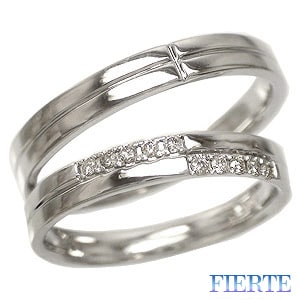 結婚指輪 ペアリング 2本セット マリッジリング プラチナ900 ダイヤモンド 0.08ct レディース ジュエリー アクセサリー プレゼント