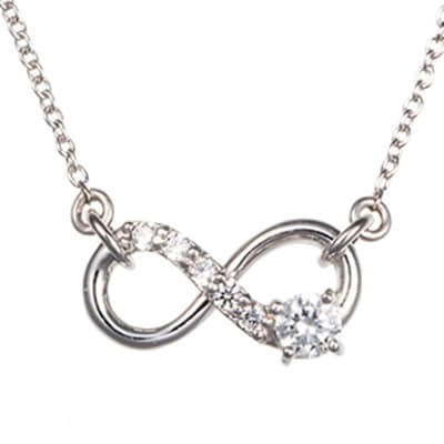 インフィニティ ダイヤモンド ネックレス ダイヤ 0.15ct プラチナ900 ペンダント チェーン レディース ジュエリー アクセサリー