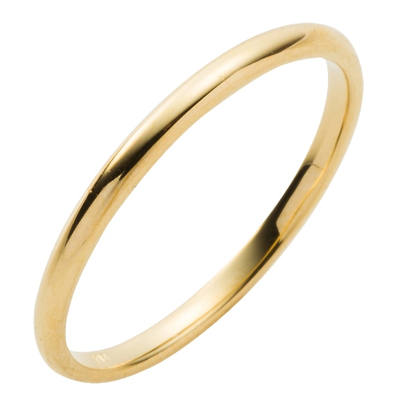 レディース ジュエリー 指輪 甲丸 甲丸リング 重ねづけ リング シンプル 結婚指輪 結婚記念日マリッジリング 18金 イエロー ピンク