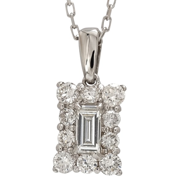 ネックレス ダイヤモンド レディース ペンダント バケット カット 0.35ct プラチナ900 ジュエリー アクセサリー プレゼント ギフト 人気