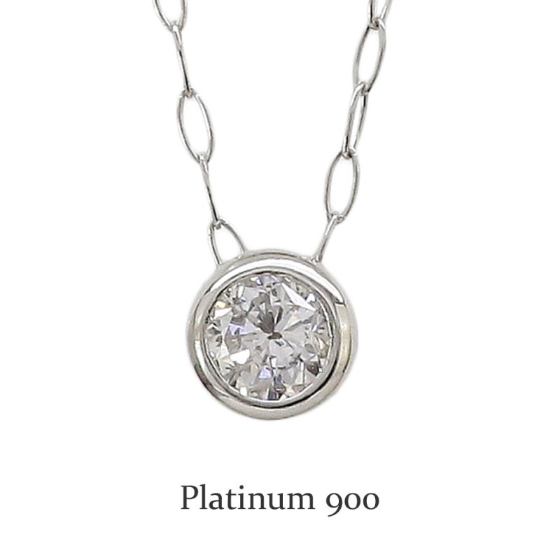 ダイヤモンド ネックレス ダイヤ 0.1ct プラチナ900 フクリン ペンダント チェーン レディース ジュエリー アクセサリー プレゼント