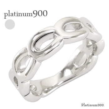 ピンキーリング 馬蹄 リング プラチナ900 ホースシュー pt900 甲丸 甲丸リング 平打ち 指輪 レディース ジュエリー アクセサリー