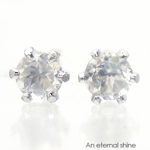 ピアス 一粒 ブルームーンストーン 3mm 6月誕生石 k18 18金 スタッド セカンド レディース ジュエリー アクセサリー プレゼント ギフト