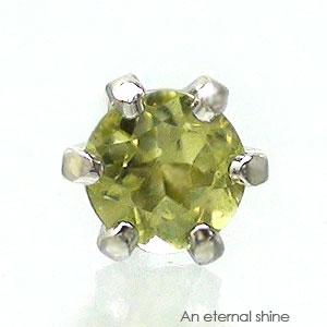 ピアス 一粒 片耳 ペリドット 3mm 8月誕生石 スタッド セカンド レディース ジュエリー ポイント消化 アクセ アクセサリー 人気 おすすめ