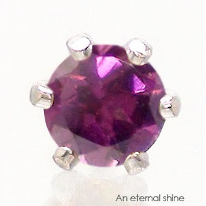 ピアス 一粒 片耳 ロードライトガーネット 3mm 1月誕生石 スタッド セカンド レディース ジュエリー ポイント消化 アクセ アクセサリー 人気