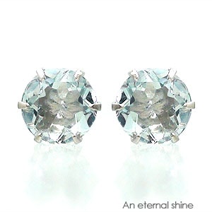 ピアス 一粒 アクアマリン 3月誕生石 4mm k18 18金 スタッド セカンド レディース ジュエリー アクセサリー プレゼント ギフト 人気