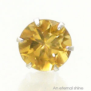 ピアス 一粒 片耳 シトリントパーズ 4mm 11月誕生石 スタッド セカンド レディース ジュエリー ポイント消化 アクセサリー アクセ 人気