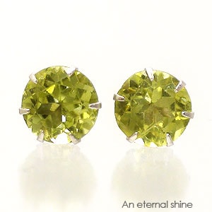 ピアス 一粒 ペリドット 5mm 8月誕生石 k18 18金 スタッド セカンド レディース ジュエリー アクセサリー プレゼント ギフト 人気