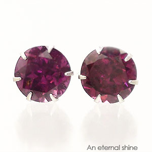 ピアス 一粒 ロードライトガーネット 5mm 1月誕生石 k18 18金 スタッド セカンド レディース ジュエリー アクセサリー プレゼント