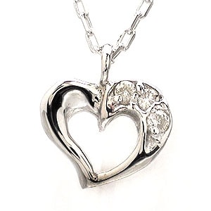 ネックレス ハート ダイヤモンド 10金 イエロー ピンク ホワイトゴールド ペンダント チェーン レディース ジュエリー アクセサリー プレゼント