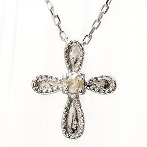 ネックレス クロス 10金 イエロー ピンク ホワイトゴールド レディース アクセサリー プレゼント ギフト 人気 おすすめ 送料無料