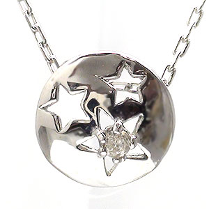 ネックレス スター ダイヤモンド 10金 イエロー ピンク ホワイトゴールド ペンダント チェーン レディース ジュエリー アクセサリー プレゼント