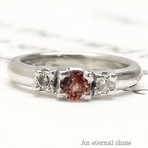 ベビーリング 18金 k18 ホワイトゴールド イエローゴールド ガーネット 1月誕生石 ダイヤモンド 0.02ct ペンダント トップ 出産祝い