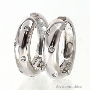 イヤリング ダイヤモンド 0.1ct 18金 イエロー ピンク ホワイトゴールド 中折れ式 レディース ジュエリー アクセサリー プレゼント ギフト