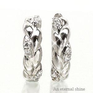 イヤリング 18金 ダイヤモンド 0.1ct k18ゴールド 中折れ式 レディース ジュエリー アクセサリー プレゼント ギフト 人気 おすすめ