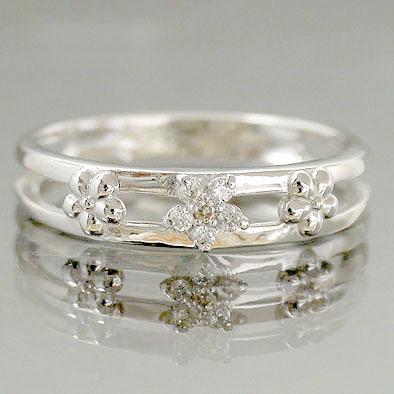 ピンキーリング ホワイトゴールド 指輪 リング ダイヤモンド 小指 1 号?5号 レディース ジュエリー アクセサリー プレゼント ギフト 人気