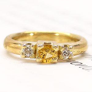 ベビーリング シトリントパーズ 11月誕生石 ダイヤモンド 0.02ct ペンダント トップ 18金 イエロー ピンク ホワイトゴールド k18